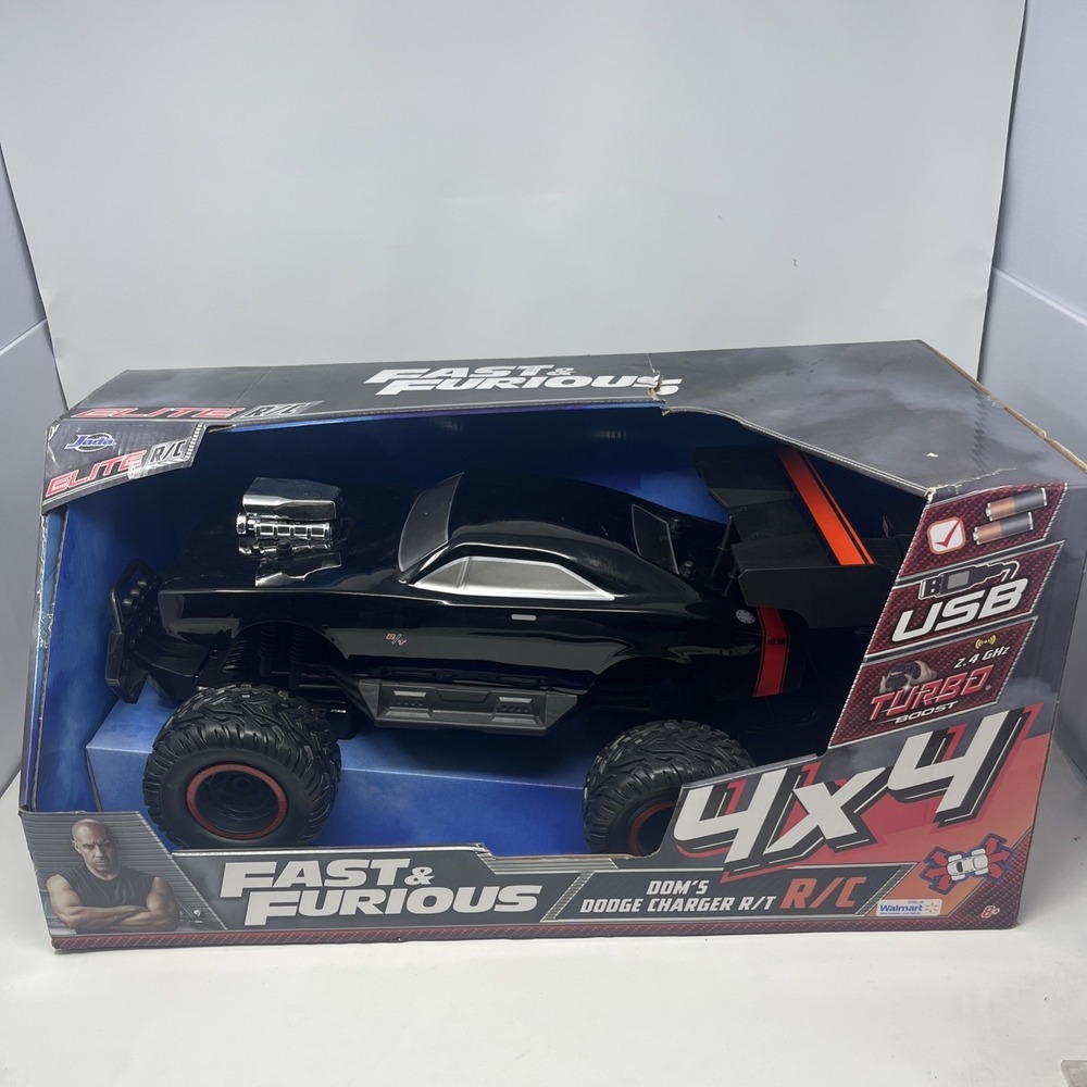 Fast and Furious Dodge Charger 1:12 Scale 4x4 RC Dom's Jada Toys Elite‎